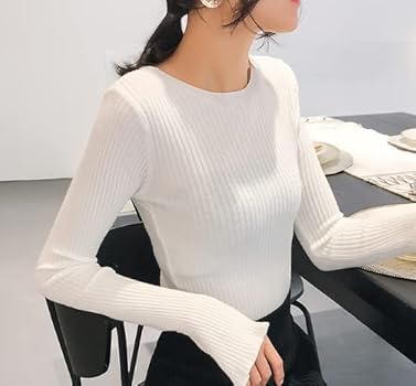 極美品 CFCL リブ ベルスリーブ ニット トップス 黒 洗濯可 ボトルネック ハイネックベルスリーブリブニットトップス[k9064b